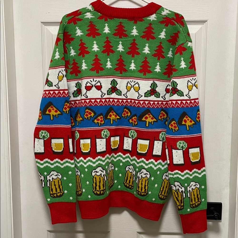 Cheesy | Christmas Jumpers |“Nightcap Before Christmas”|Cardigan |Size L |Unisex - Picture 8 of 16